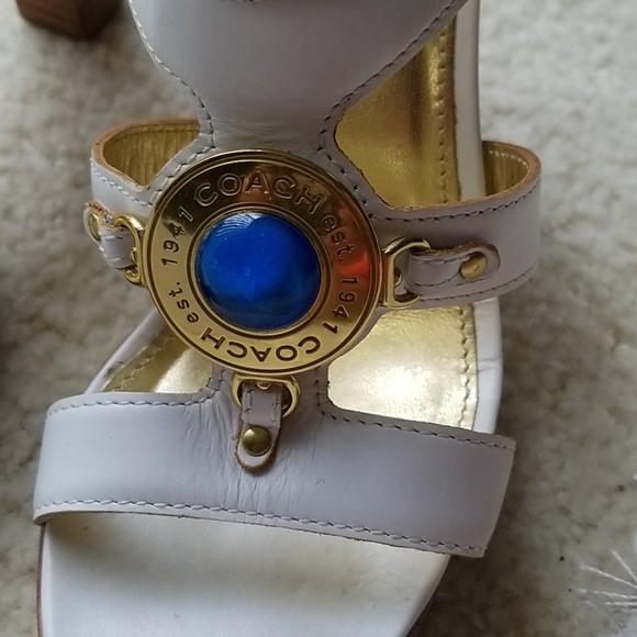 Coach  white jeweled sandels - Picture 7 of 8